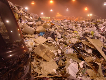 Photo: The trash pile at Toronto's Bermondsey Transfer Station.