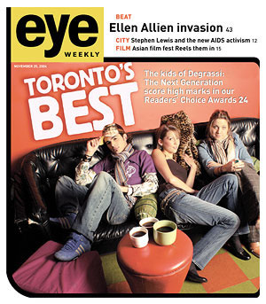 Photo: Cover of the November 25, 2004 issue of 'eye' Magazine, featuring the 2004 Readers' Choice Awards.