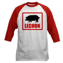 Photo: 'Lechon' baseball shirt.