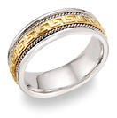Photo: Two-tone men's wedding band.