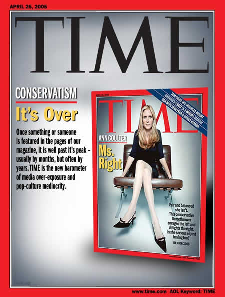 Photo: Parody of 'Time' magazine cover featuring Ann Coulter.