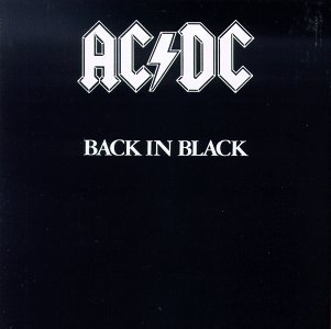 Photo: Album cover for AC/DC's 'Back in Black'.