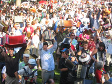 Photo: World-record accordion playing crowd in St. John's, Newfoundland.