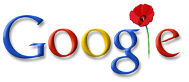 Graphic: Google logo for Rememberance Day.