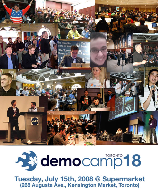 DemoCamp Toronto 18: Tuesday, July 15th @ Supermarket