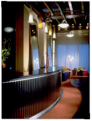 Photo: Lobby of Hotel Metropolis, Tenderloin district, San Francisco.