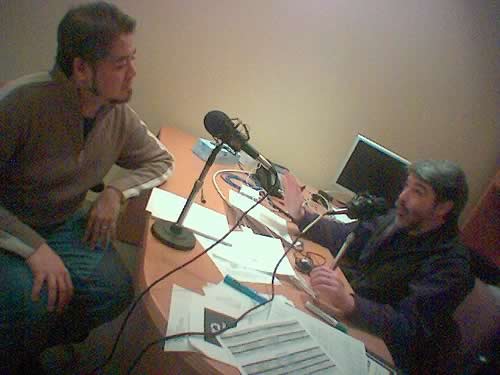 Joey deVilla interviewing Alain Chesnais for a Tucows podcast.