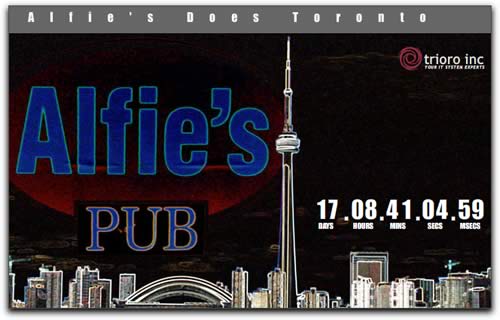 Screen capture of the 'Alfie's Does Toronto' site.