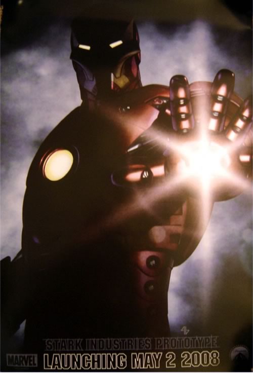 Teaser poster for 'Iron Man' movie.