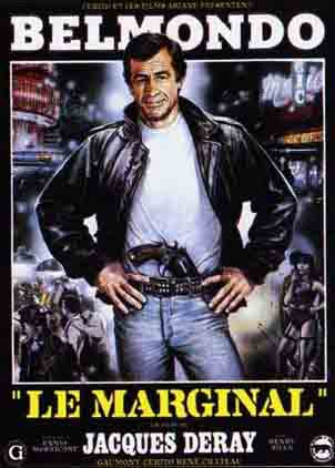 Poster for the Jean-Paul Belmondo film, 'Le Marginal'.