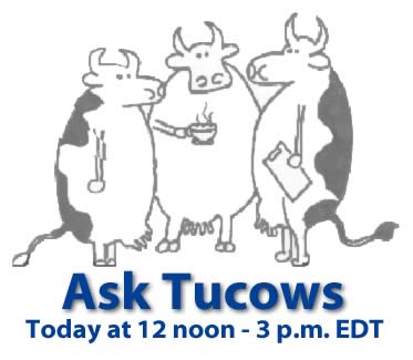 Ask Tucows: Today 12 noon - 3 p.m. EDT.