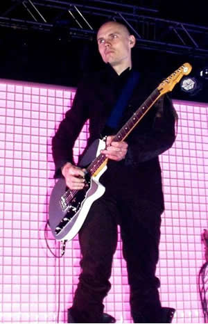 Billy Corgan, flashing his pout and playing guitar.