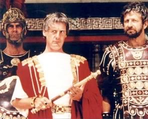 A Roman centurion, Pontius Pilate and Biggus Dickus from 'Life of Brian'.