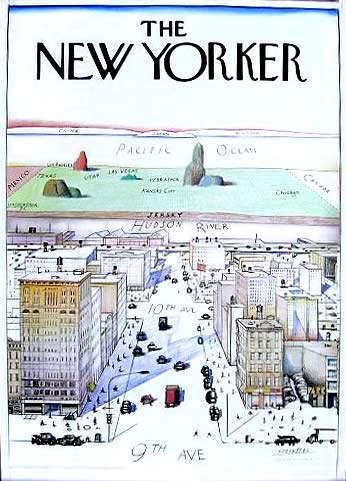 Saul Steinberg's 'New Yorker' cover: 'A View of the World from 9th Avenue