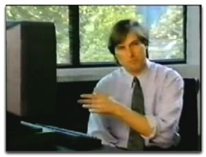 Steve Jobs demostrating NeXTSTEP 3 in 1992