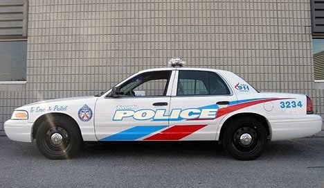 Proposed new design for Toronto police cars.