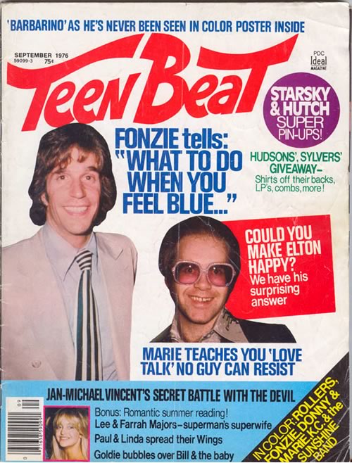 Cover of the September 1976 edition of 'Teen Beat'.