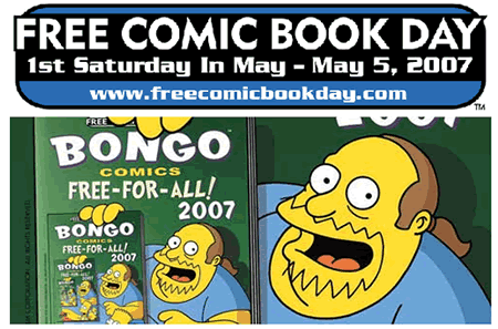 Free comic book day graphic.