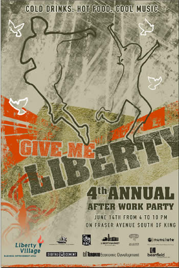 Poster for 2007’s “Give Me Liberty” after-work party