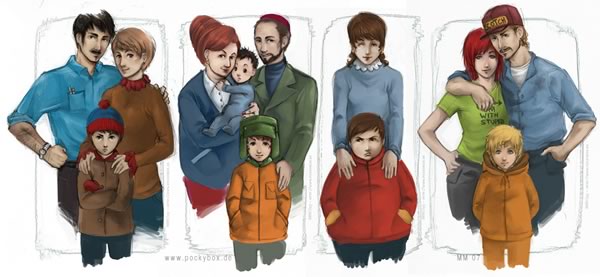 Illustration: Realistically-drawn “South Park” characters (preview)