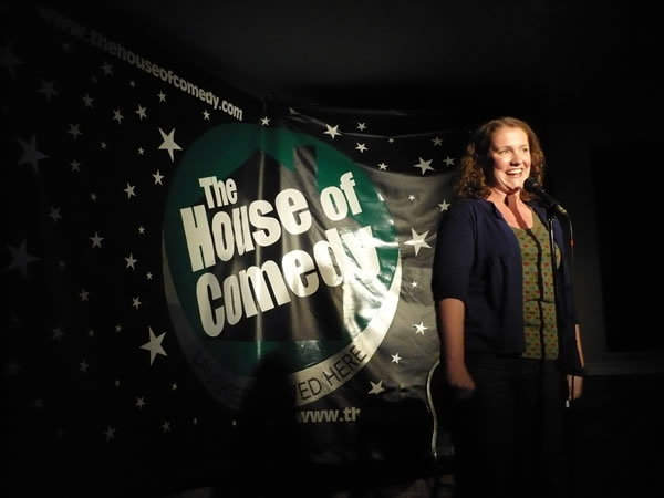 Erin Judge doing her stand-up routine at the House of Comedy, Niagara Falls.