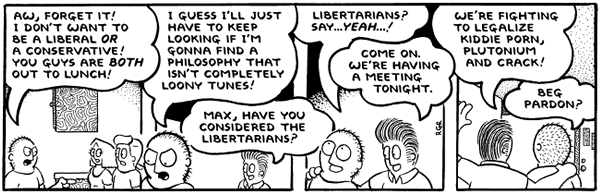“Soap on a Rope” comic on libertarians from July 3rd, 2003.