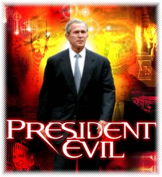 George W. Bush as “President Evil”