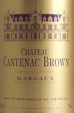 Label for Chateau Cantenac-Brown