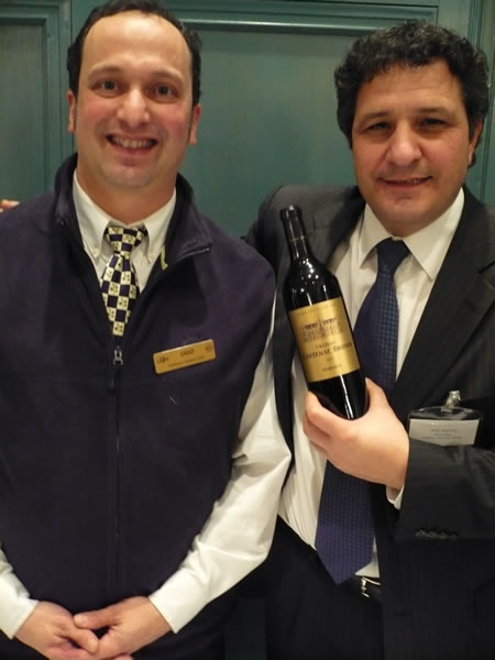 Wine server Ugo and Chateau Cantenac-Brown’s manager, Jose Sanfins.