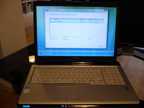 Joey deVilla’s laptop at b5media, a Toshiba Satellite P200