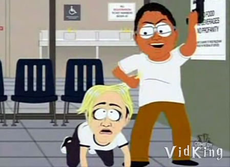 Scene from the internet celebrity fight on “South Park”