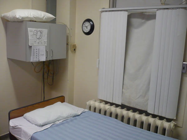 Bed at the sleep lab at St. Joseph’s Health Centre, Toronto.