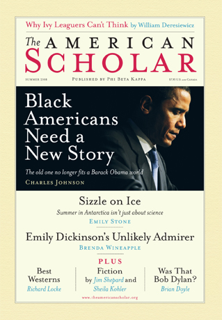 Cover of the summer 2008 issue of \"The American Scholar\"