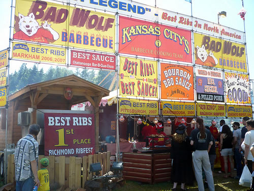Bad Wolf Barbecue stand at Toronto Ribfest