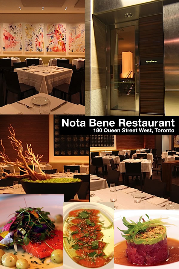 Photocollage of Nota Bene Restaurant