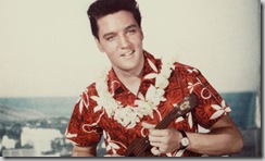 Elvis Presley in "Blue Hawaii", in an aloha shirt