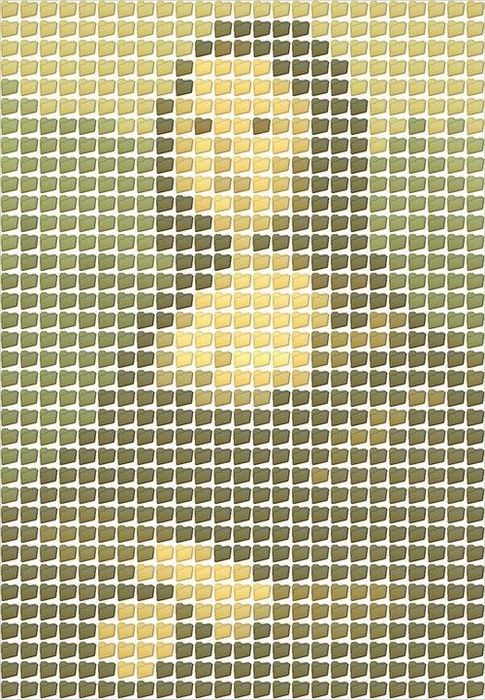 http://www.joeydThe Mona Lisa, made up of folders in different shades of yellow and brown