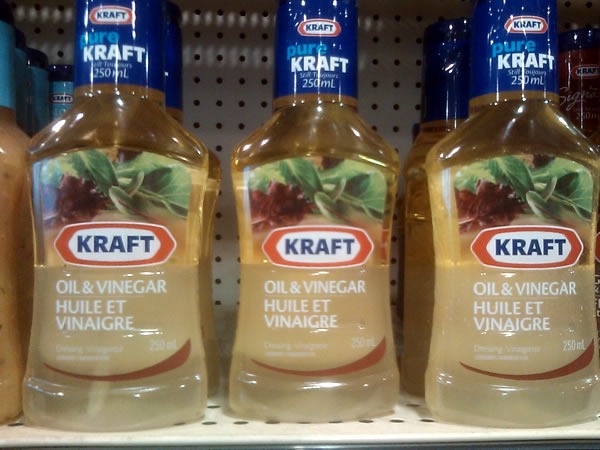 Bottles of "Kraft Oil and Vinegar"