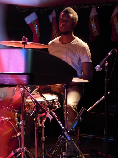 Dwayne Christie playing drums