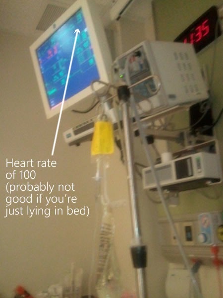 Patient monitors in my ICU room