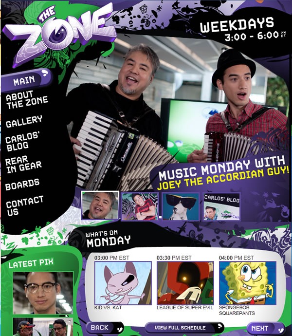 Promo on YTV's The Zone site for Joey's appearance