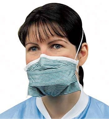 Woman wearing N95 mask