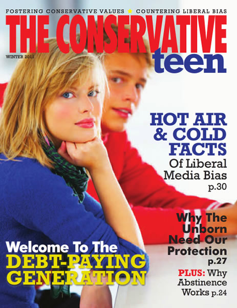 Cover of the winter 2011 issue of "The Conservative Teen"