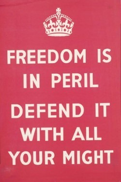 "Freedom is in peril / Defend it with all your might" poster