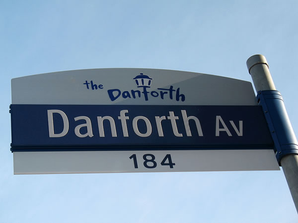 Danforth Avenue sign