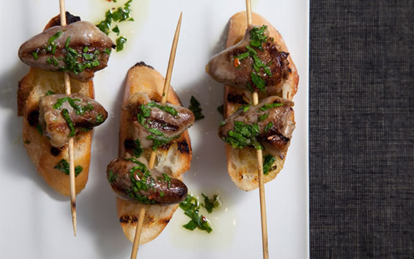 chicken heart brochettes