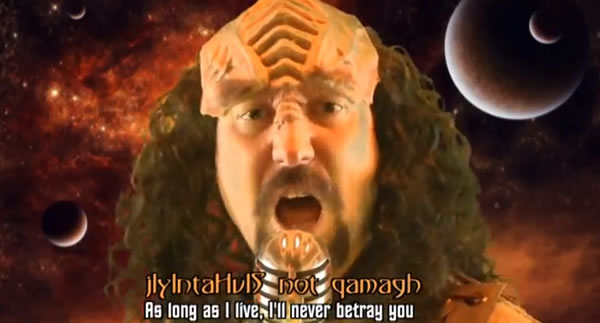 never gonna give you up - klingon