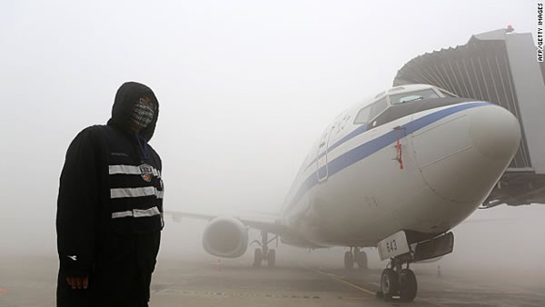 china smog landing