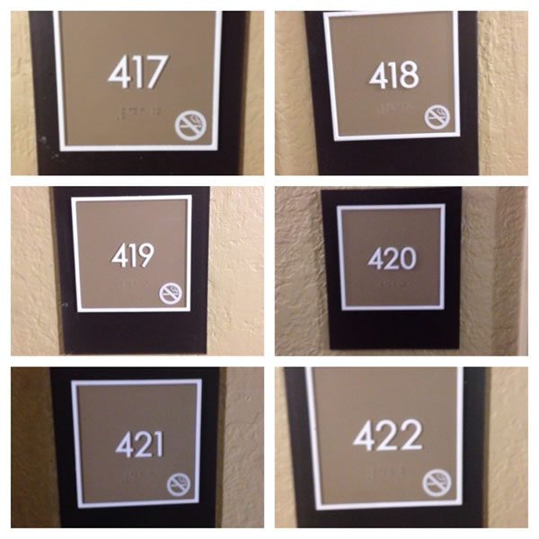 hotel room 420