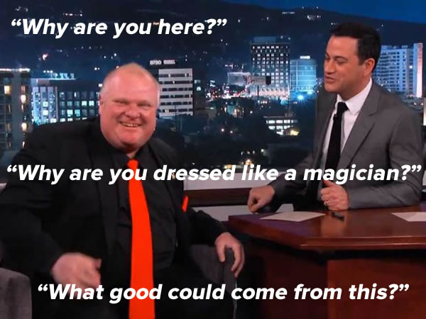 Video of rob ford on jimmy kimmel show #6
